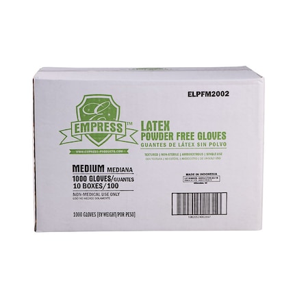 Empress Disposable Gloves, Latex, Powder-Free, S, 100 PK 70220